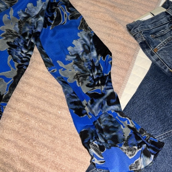 Kobi Halperin Eleni cobalt blue 100% silk blouse size small NWT - Picture 8 of 8